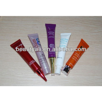 cosmetic plastic cream tube with aluminum stand up cap